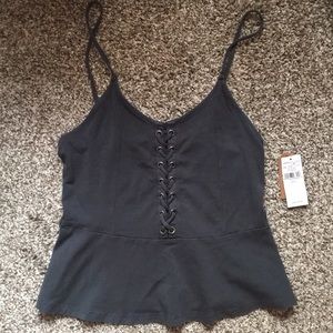 NWT Gray Crop top